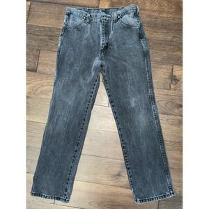 Wrangler Jeans Mens 34X29 Black‎ 936WBK Cowboy Cut Slim Fit Western Denim Pants